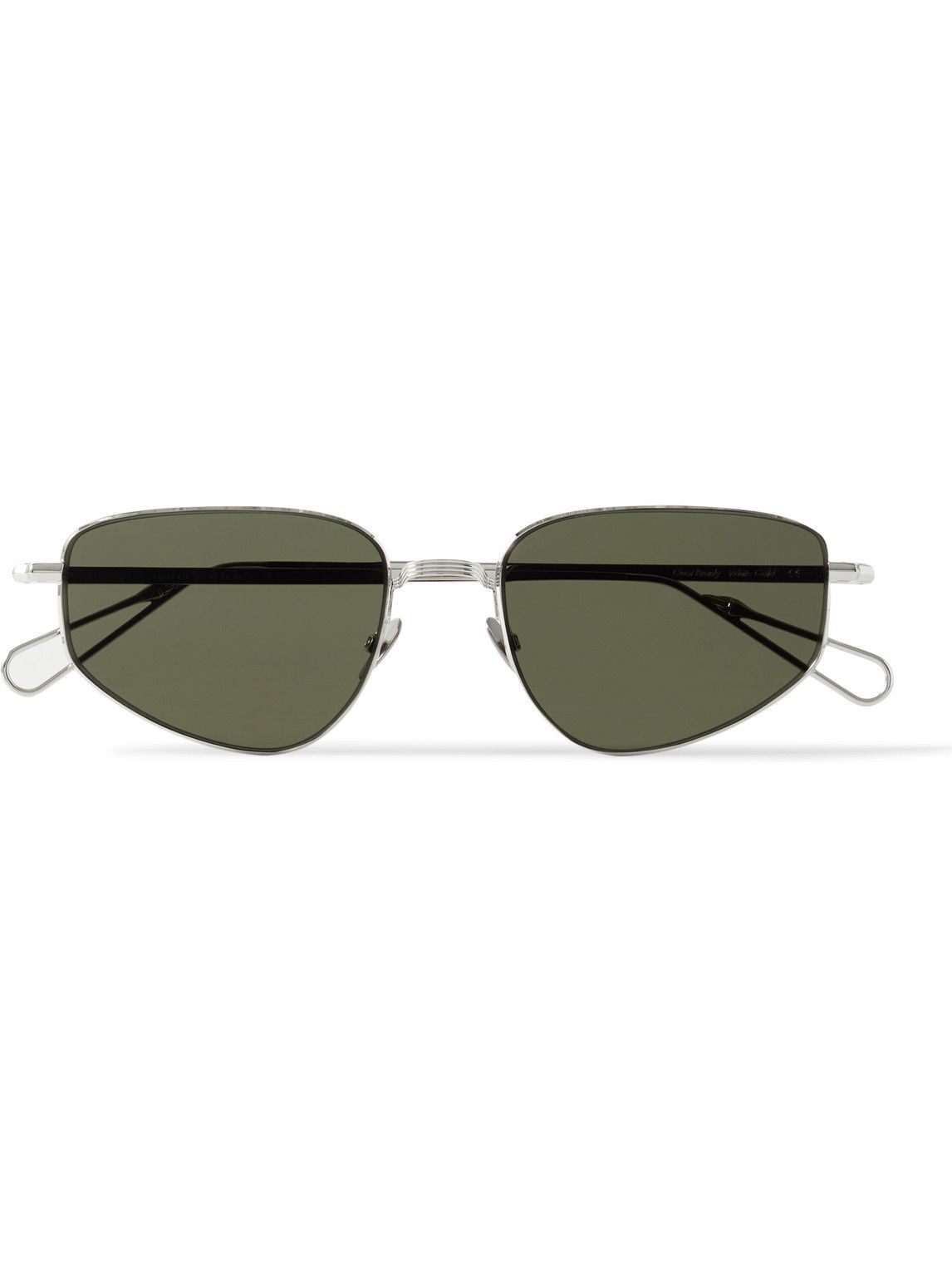 AHLEM - Quai Branly Square-Frame White Gold-Plated Sunglasses