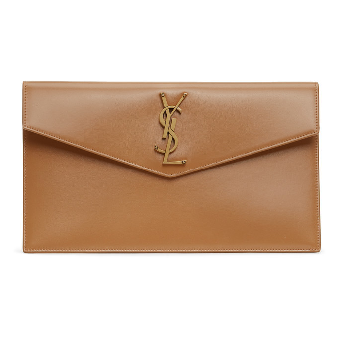 ysl uptown pouch tan