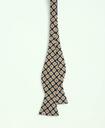 Brooks Brothers Men's Linen Jacquard Geo Pattern Bow Tie | Navy