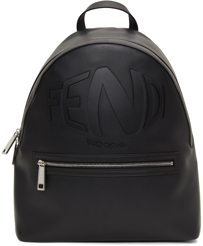 Fendi Black Logo Backpack Fendi