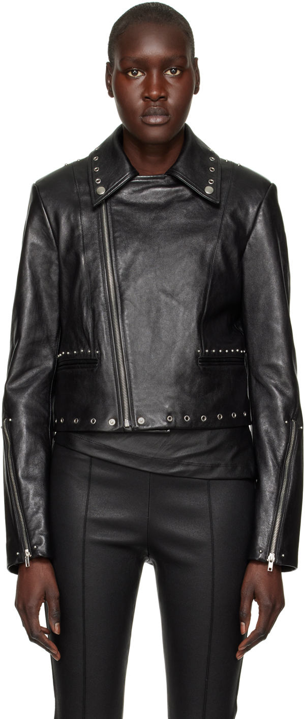 Helmut Lang Black Studded Leather Jacket Helmut Lang