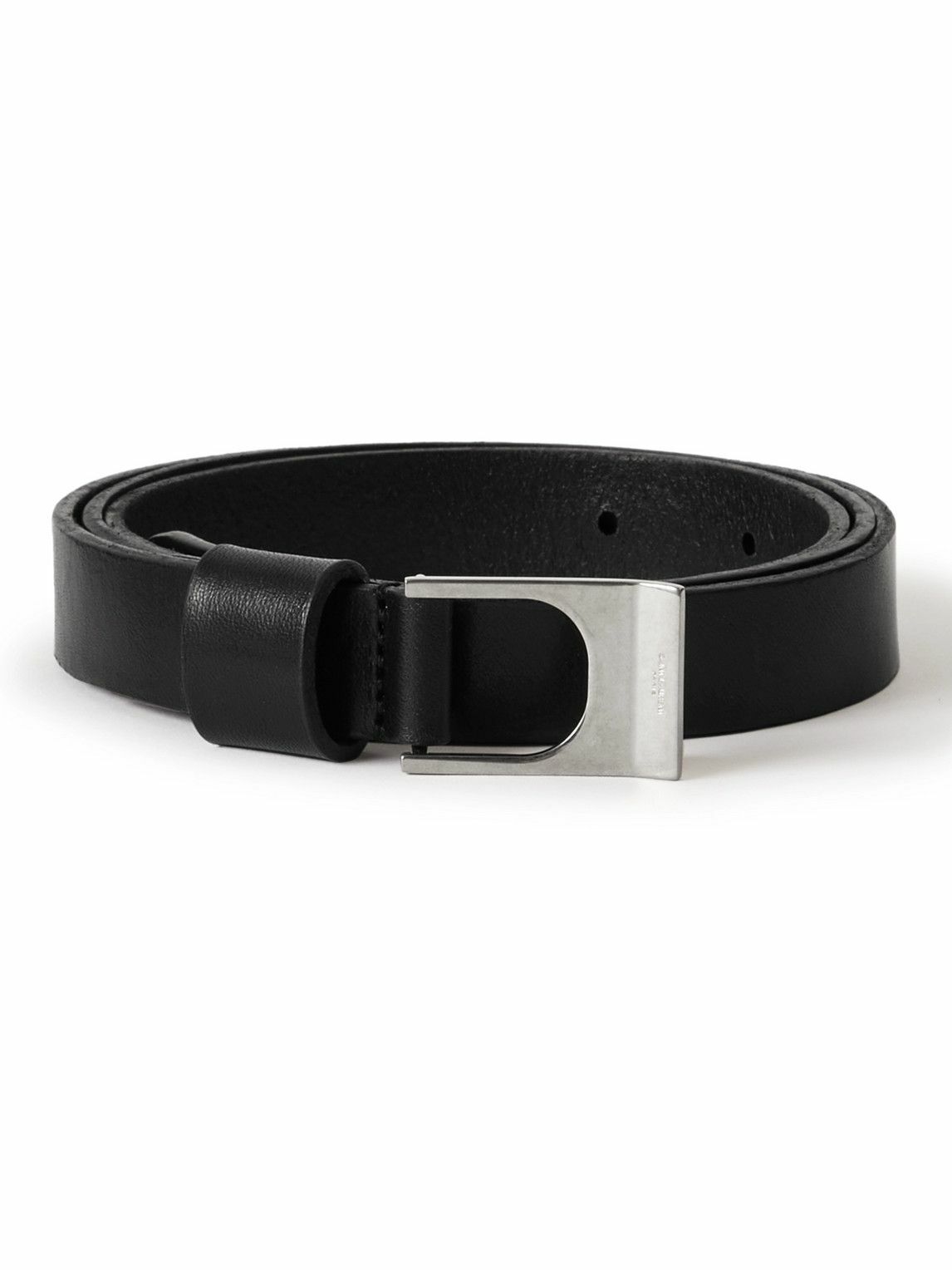 SAINT LAURENT - 2cm Leather Belt - Black Saint Laurent