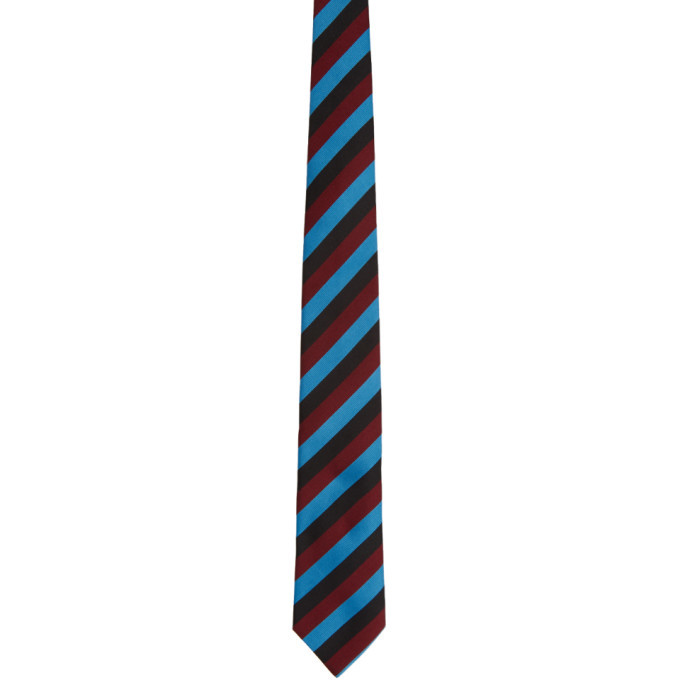 Prada Black Jacquard Logo Tie Prada