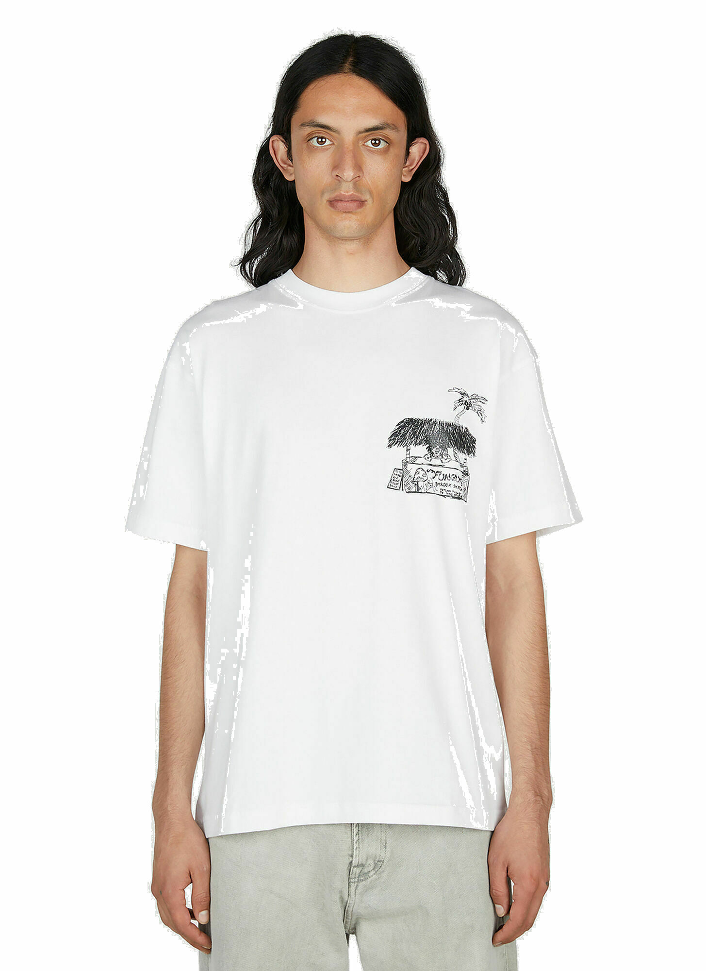 FUNGUYS - Beach Hut T-Shirt in White