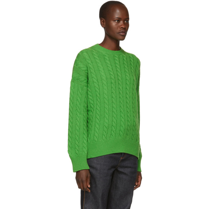 Loewe Green Cable Knit Sweater Loewe