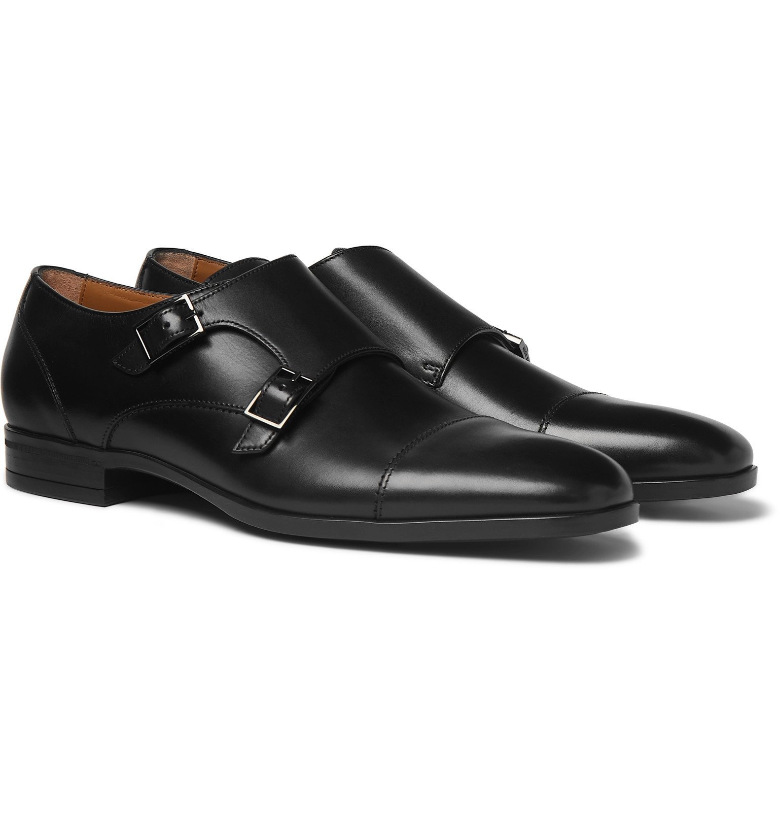 Kensington Leather Monk-Strap Shoes 