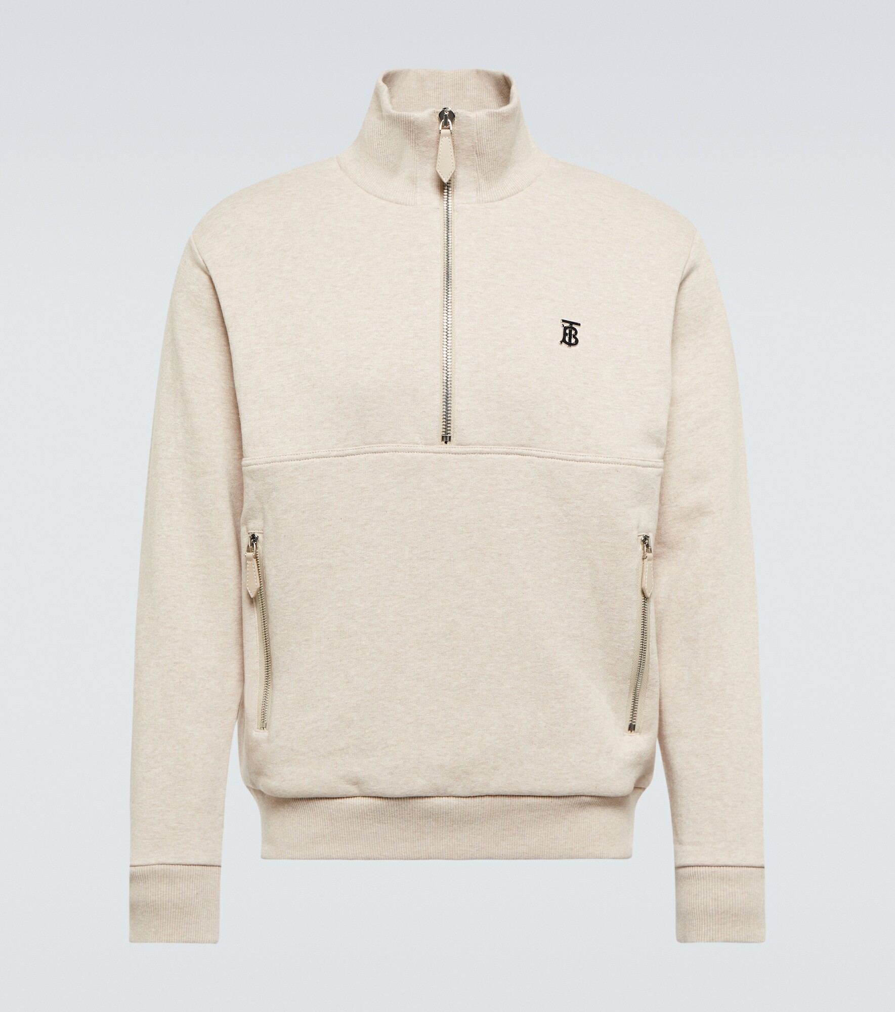 Burberry Cotton and cashmere zipped sweater Burberry