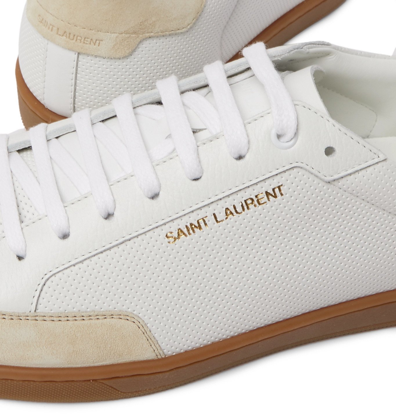 saint laurent perforated leather sneakers