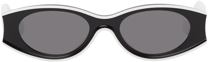 Loewe White & Black Paula's Ibiza Oval Sunglasses Loewe