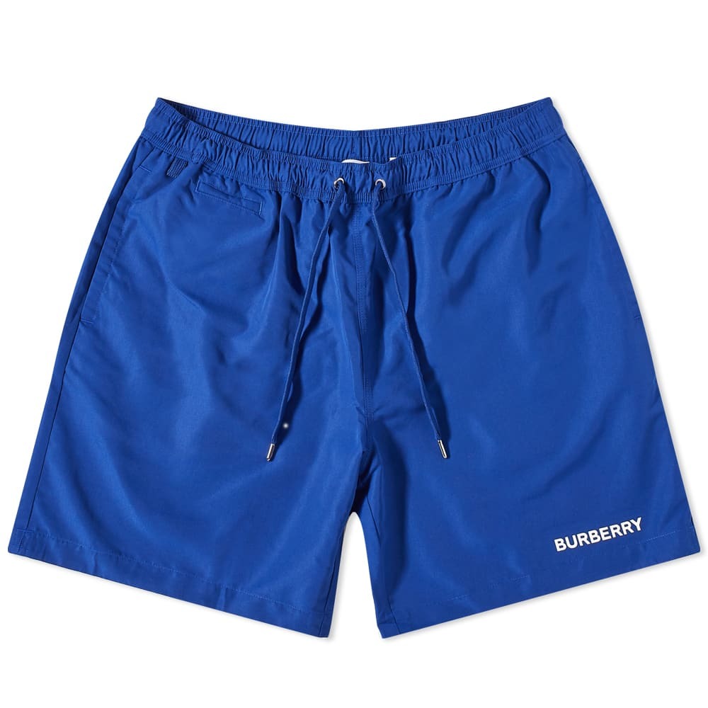 Burberry Men's Martin Logo Swim Short in Deep Royal Blue Burberry
