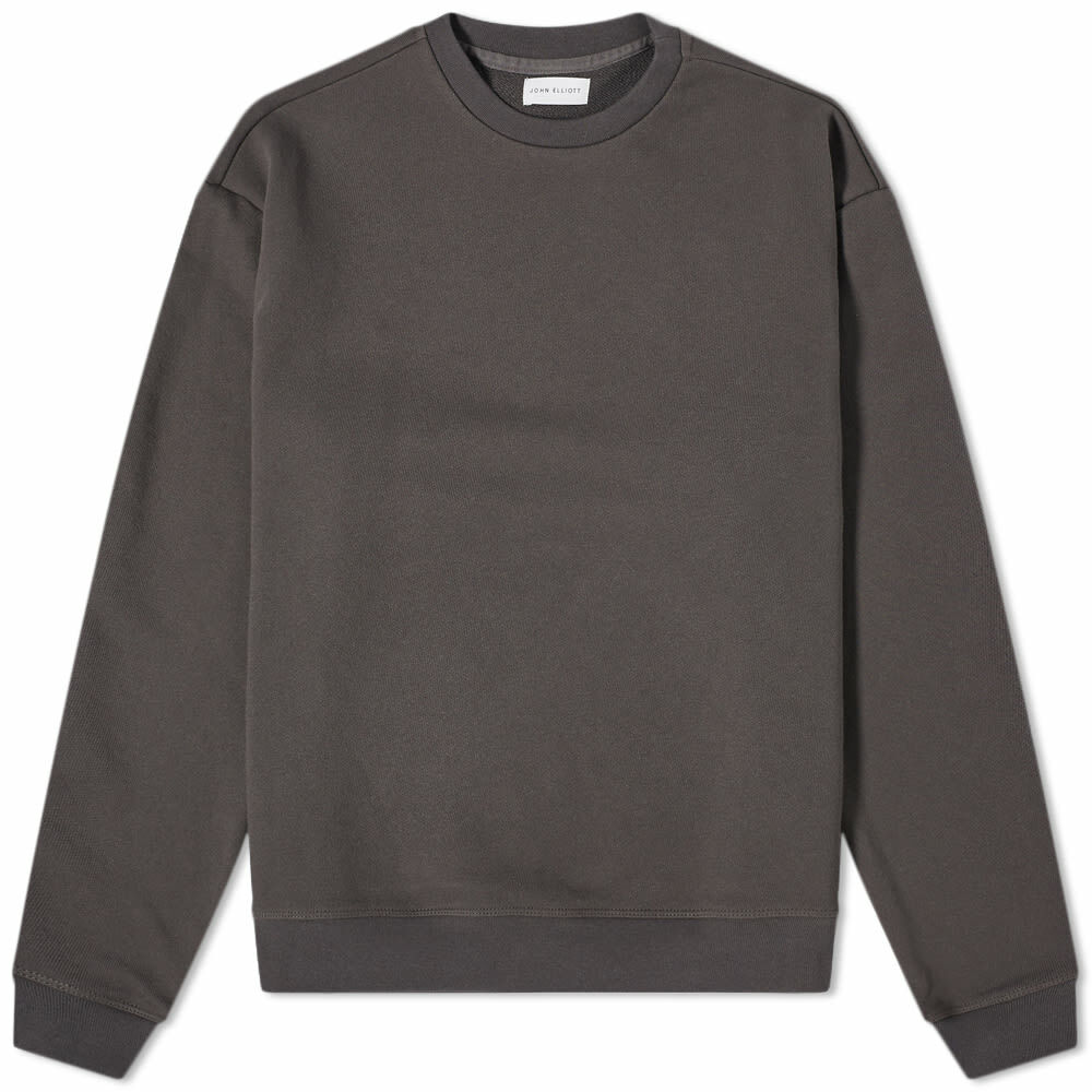 John Elliott Men's Oversized Crew Sweat in Charcoal John Elliott