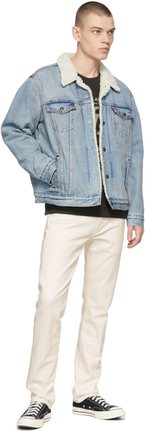 Levi's Off-White 502 Taper Fit Jeans