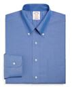 Brooks Brothers Men's Madison Relaxed-Fit Dress Shirt, Non-Iron Button-Down Collar | French Blue