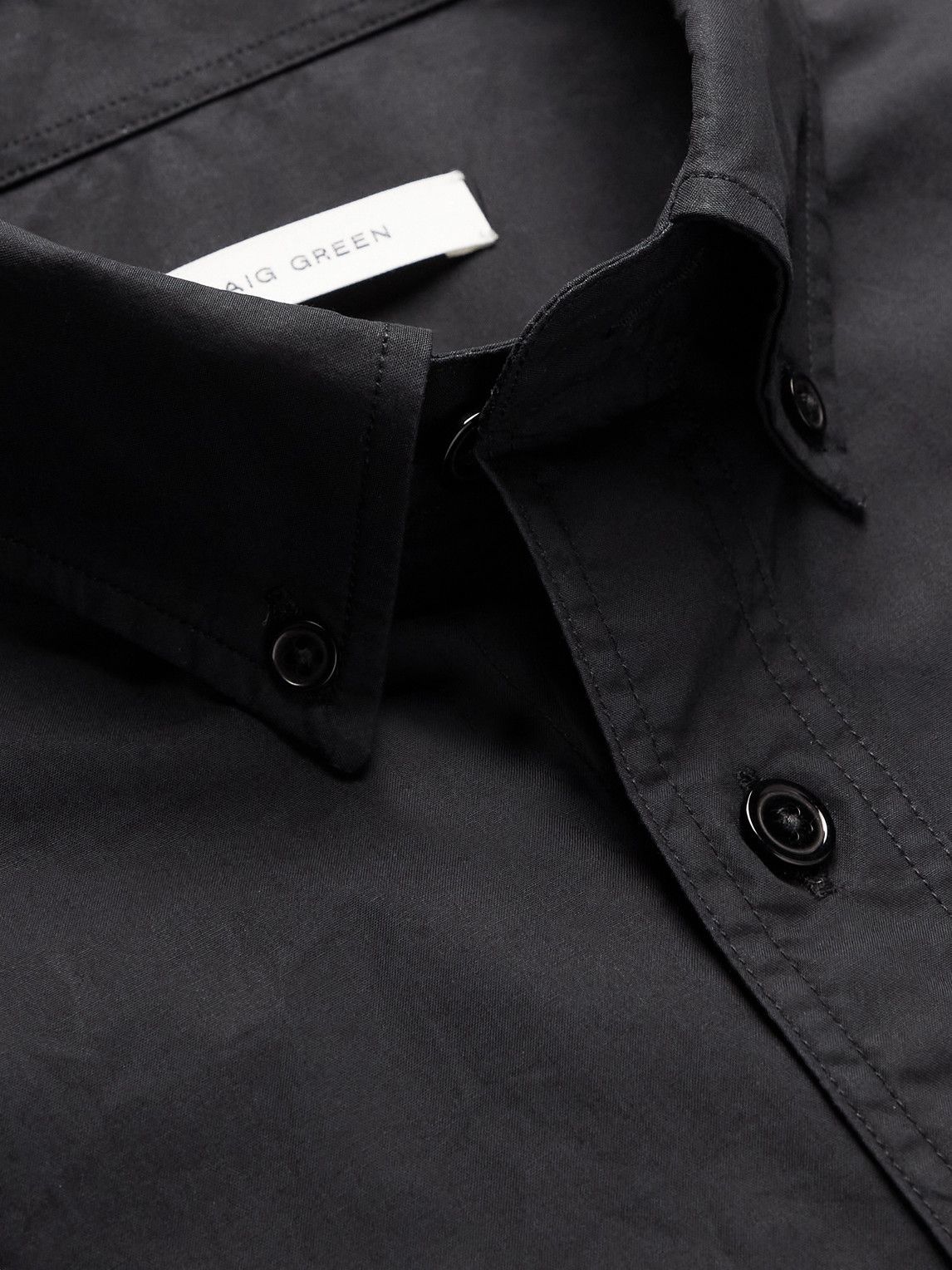 Craig Green - Uniform Button-Down Collar Cotton-Poplin Shirt - Black ...