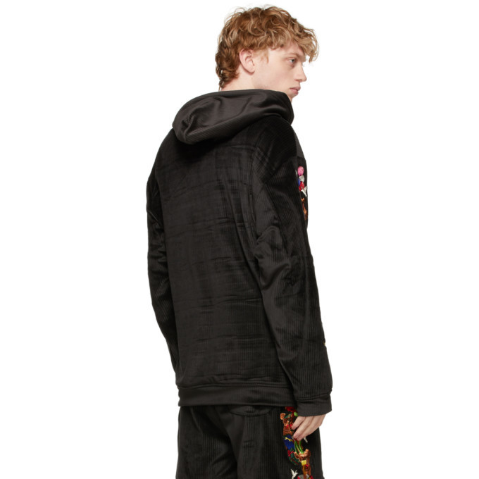 Doublet Black Chaos Embroidery Comfy Hoodie Doublet