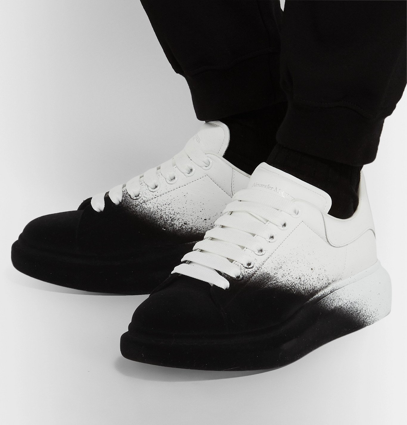 black and white velvet alexander mcqueen's