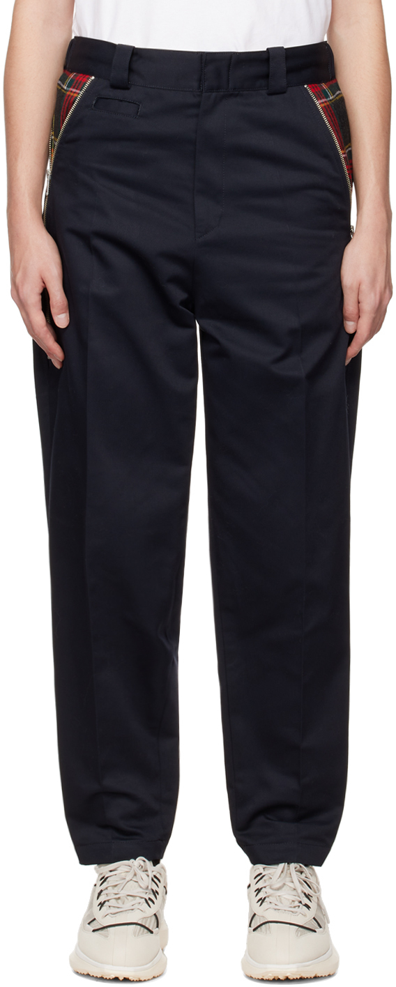 Undercover Navy Zip Trousers Undercover