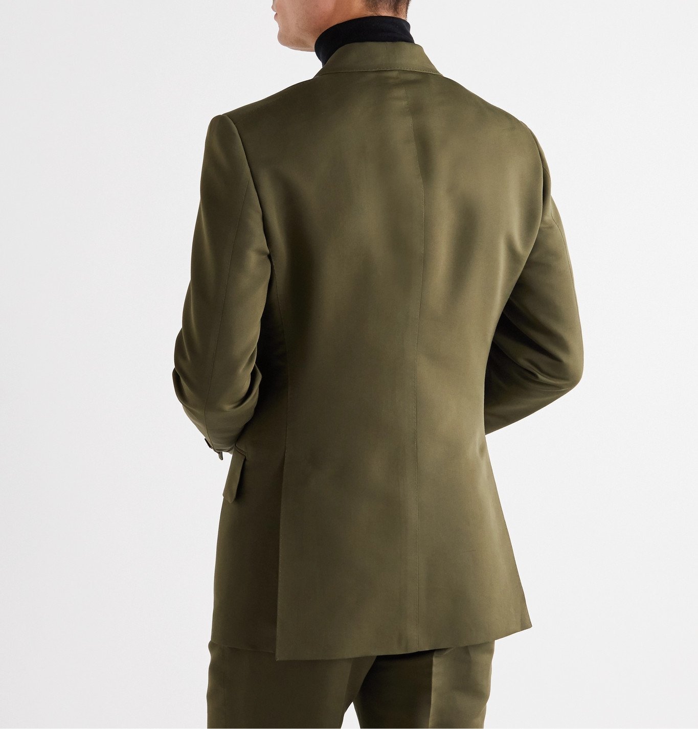 TOM FORD - Shelton Cotton and Silk-Blend Suit Jacket - Green TOM FORD