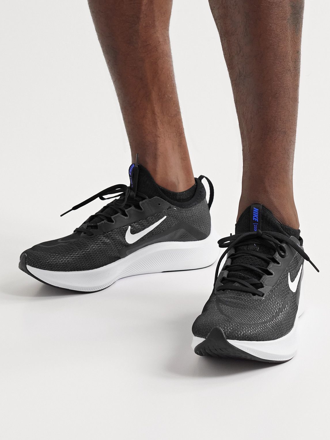Nike Running - Zoom Fly 4 Mesh Running Sneakers - Black Nike Running