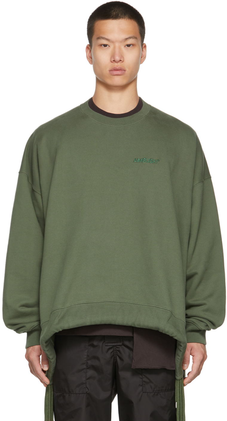 AMBUSH Green Multicord Crewneck Sweatshirt Ambush