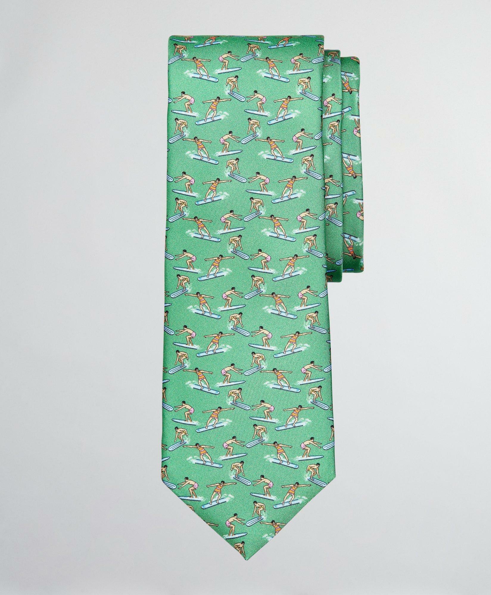 Brooks Brothers Men's Surfing Tie | Green