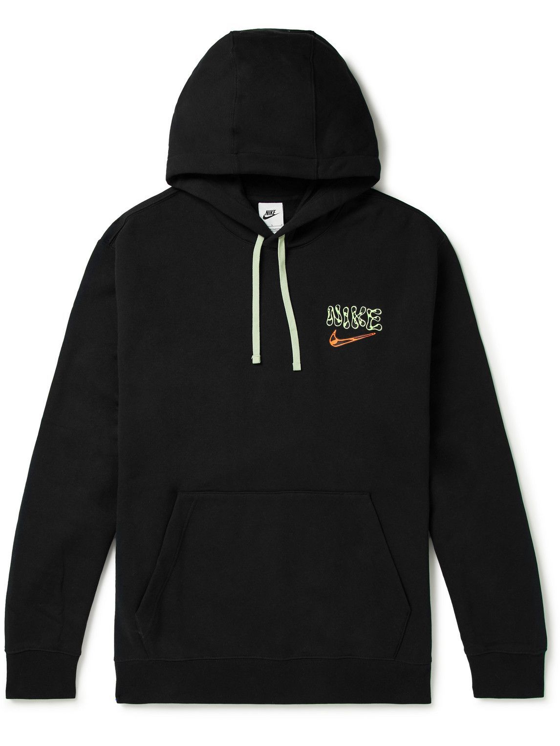 Nike - Logo-Print Cotton-Blend Jersey Hoodie - Black Nike