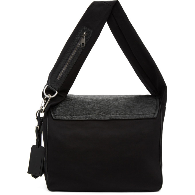 Neil Barrett Black Oversized Satchel Messenger Bag Neil Barrett