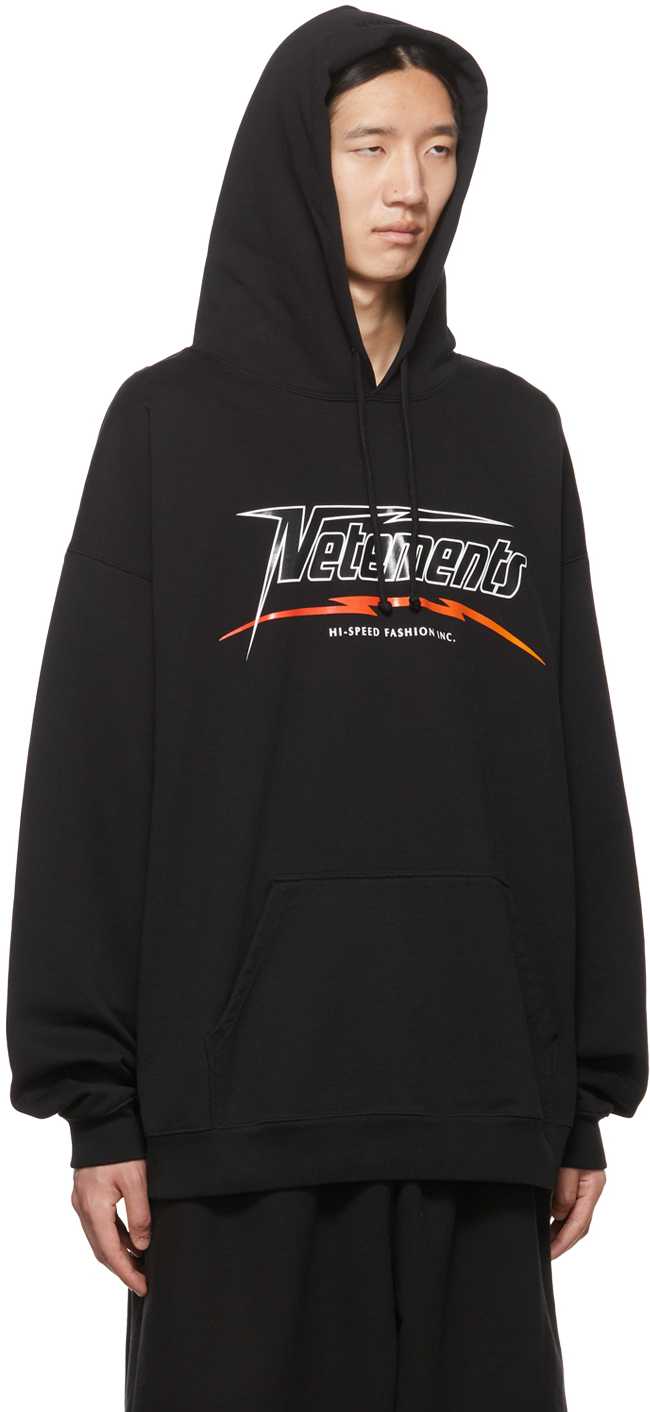 VETEMENTS Black Hi-Speed Hoodie Vetements