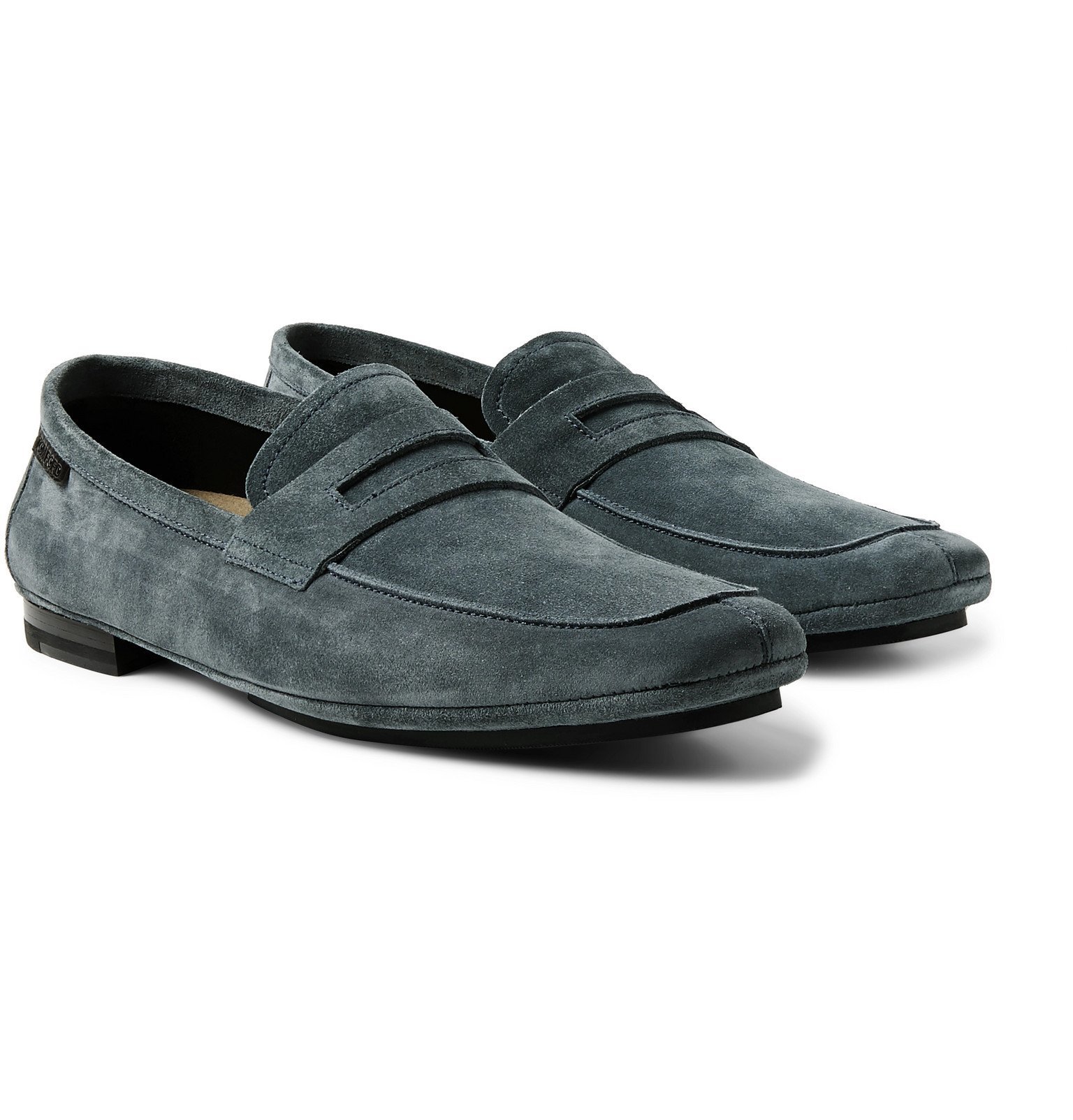 TOM FORD - Berrick Suede Penny Loafers - Blue TOM FORD