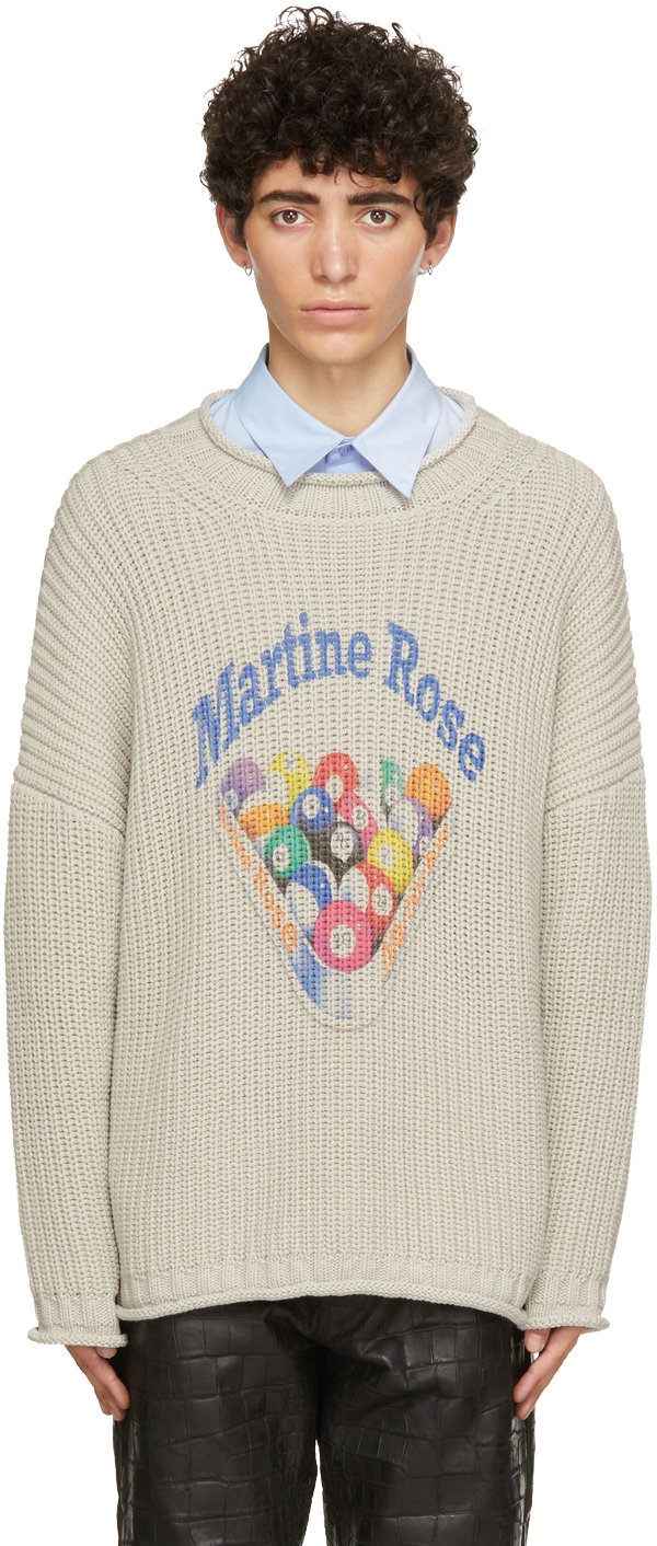 Martine Rose Grey Knit Basset Sweater Martine Rose