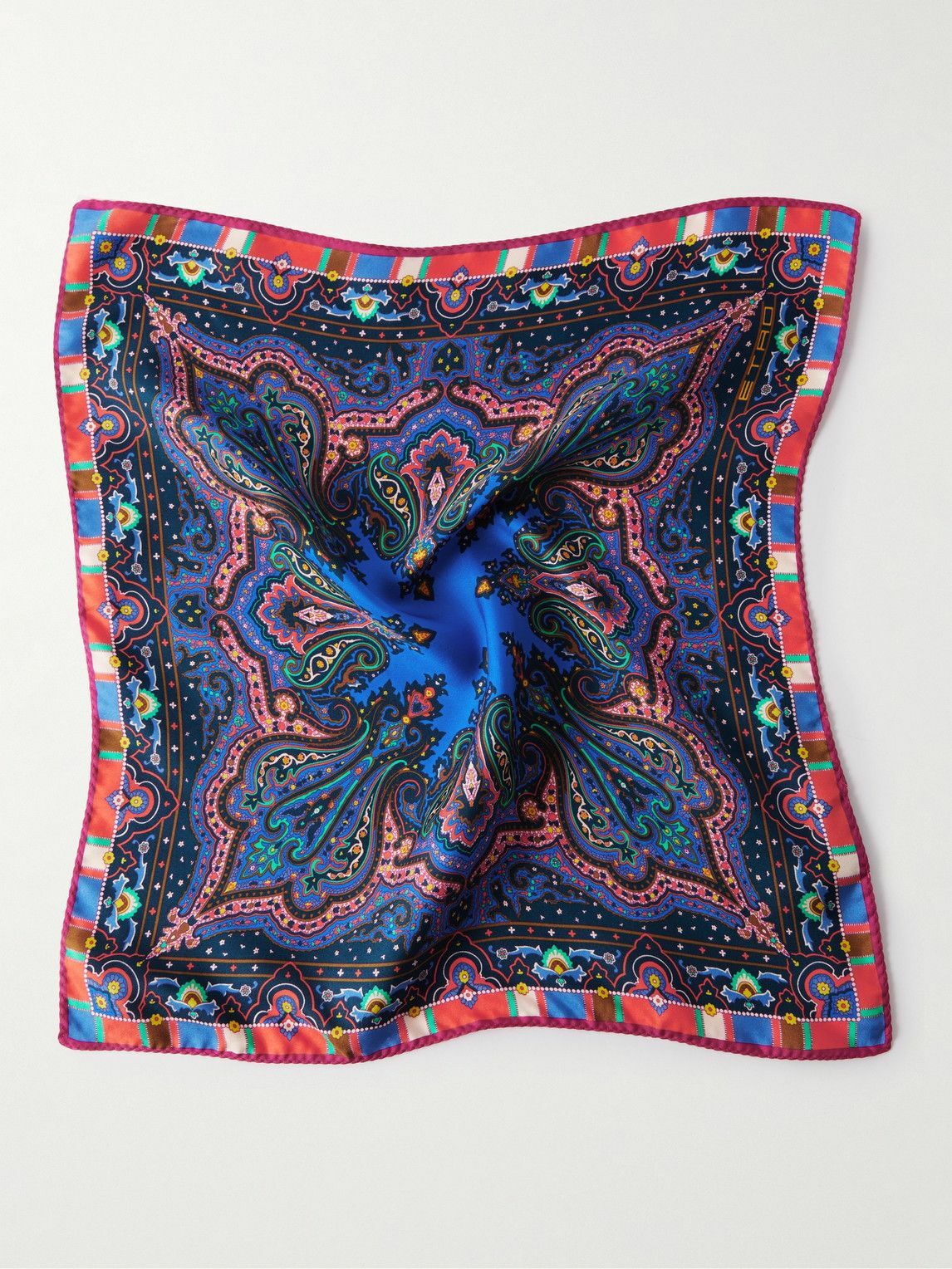 Etro PaisleyPrint SilkTwill Pocket Square Etro
