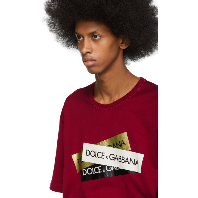 Dolce and Gabbana Red Tape Logo T-Shirt Dolce & Gabbana