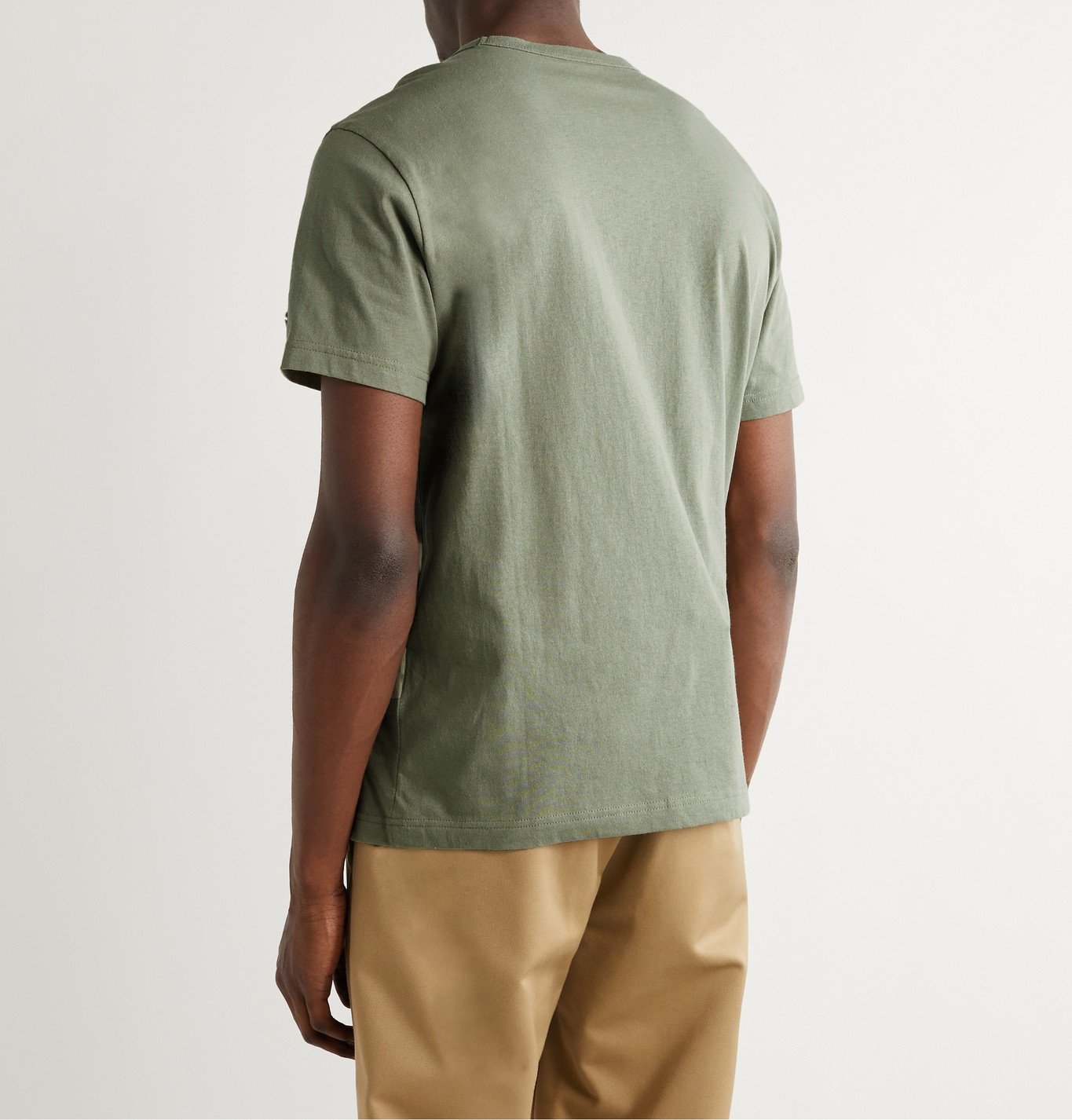 CHAMPION - Logo-Embroidered Cotton-Jersey T-Shirt - Green Champion