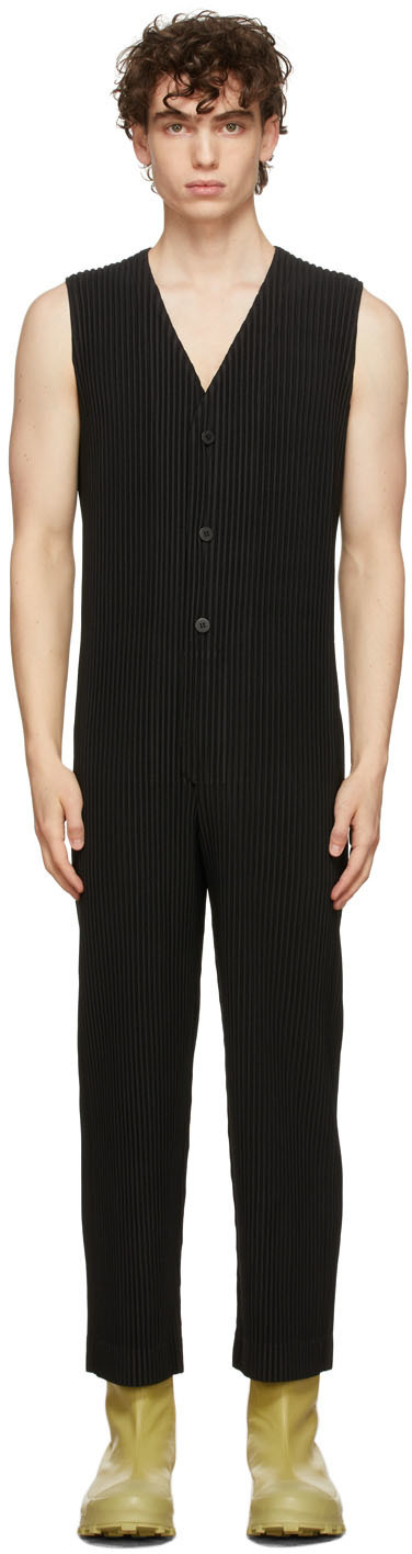 Homme Plissé Issey Miyake Black Tailored Pleats 2 Jumpsuit Homme