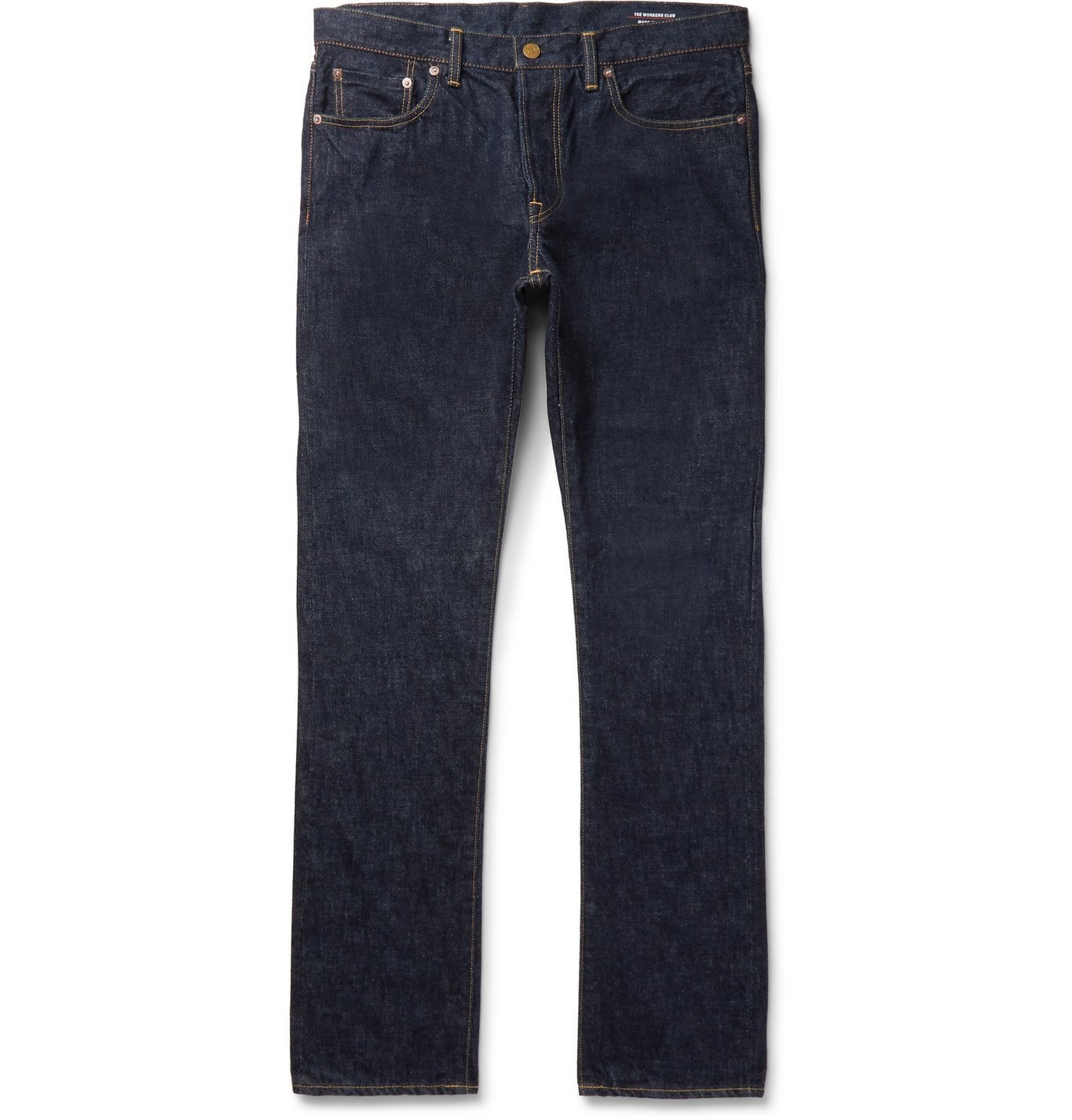 The Workers Club - Slim-Fit Selvedge Denim Jeans - Blue The Workers Club