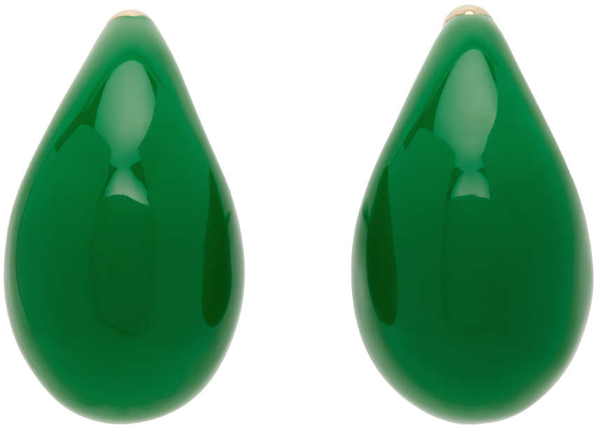 Photo: Bottega Veneta Green Drop Earrings