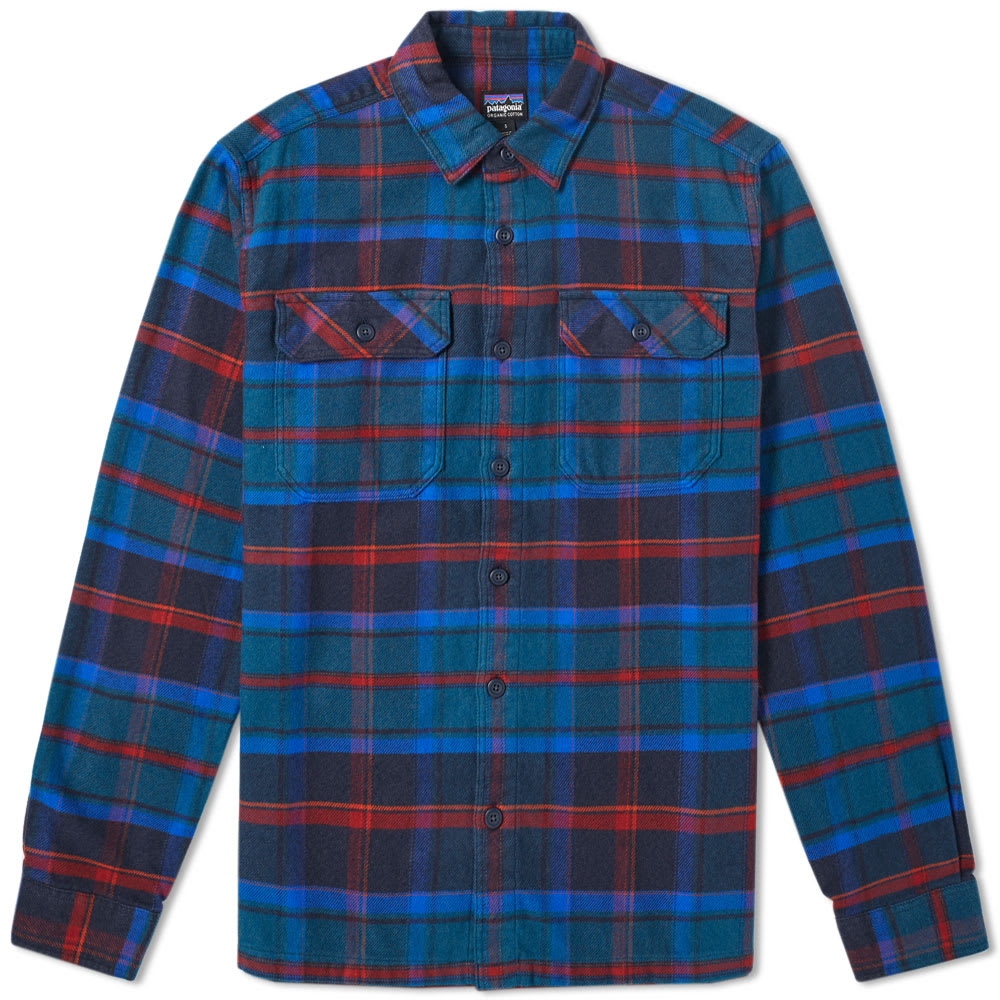 patagonia fjord flannel blue