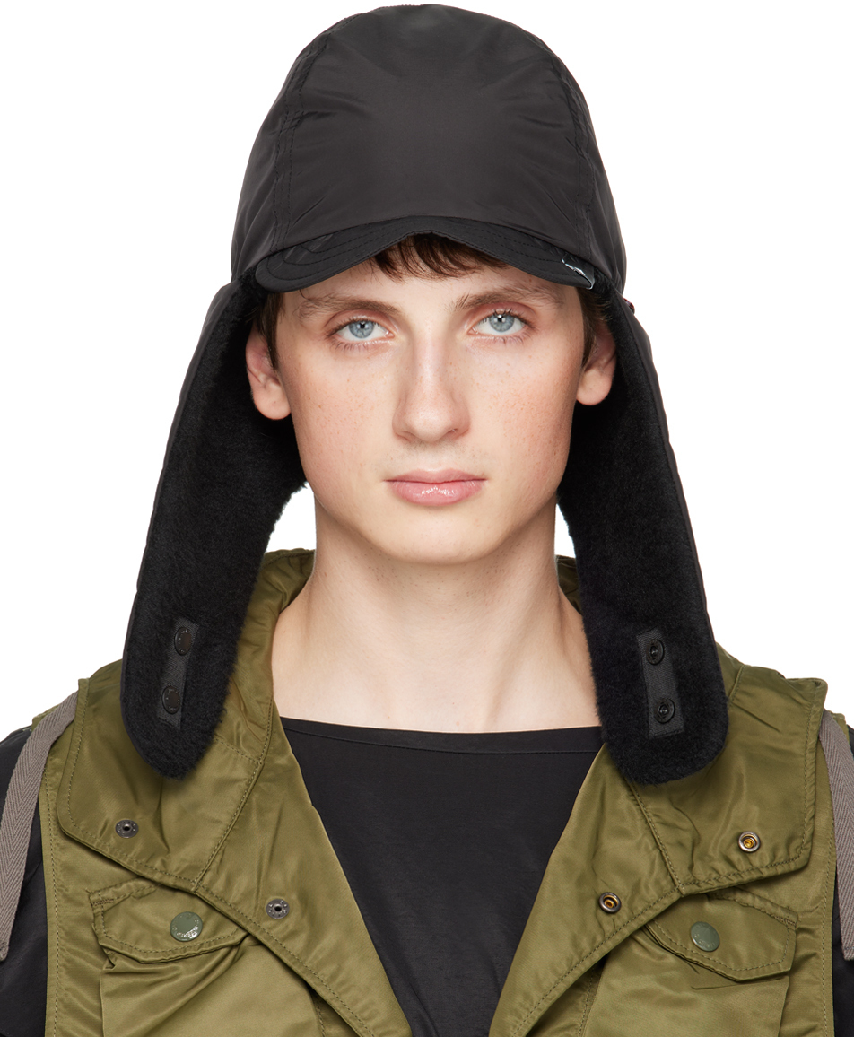 and wander Black High Loft Aviator Hat and Wander