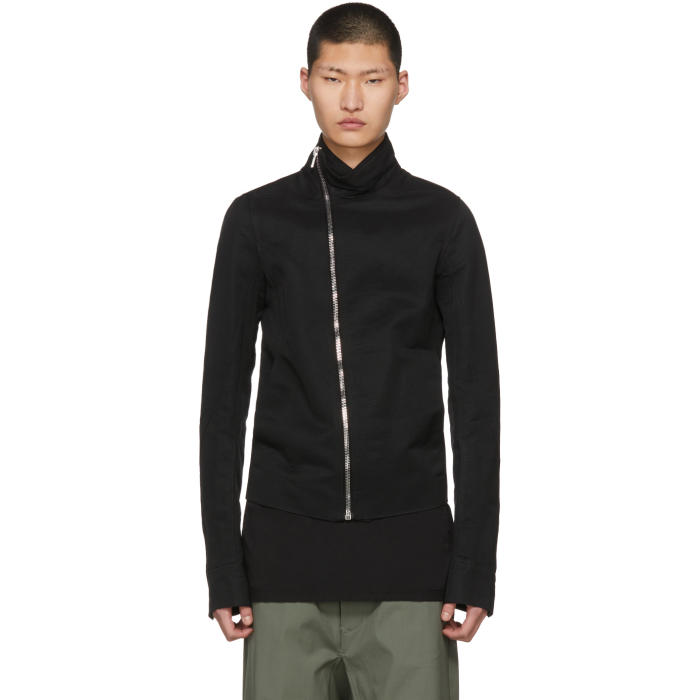 Rick Owens Black Mollino Biker Jacket Rick Owens