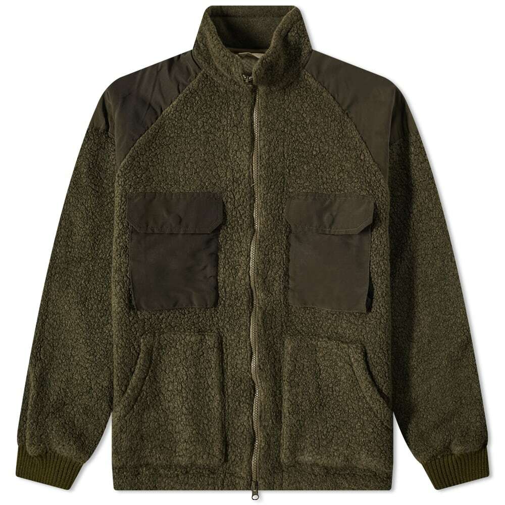Nanamica Men's Vintage Wool Fleece Jacket in Sage Green Nanamica
