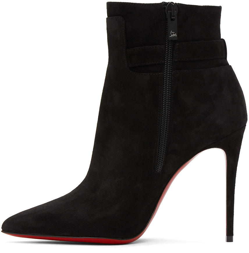 louboutin black suede boots