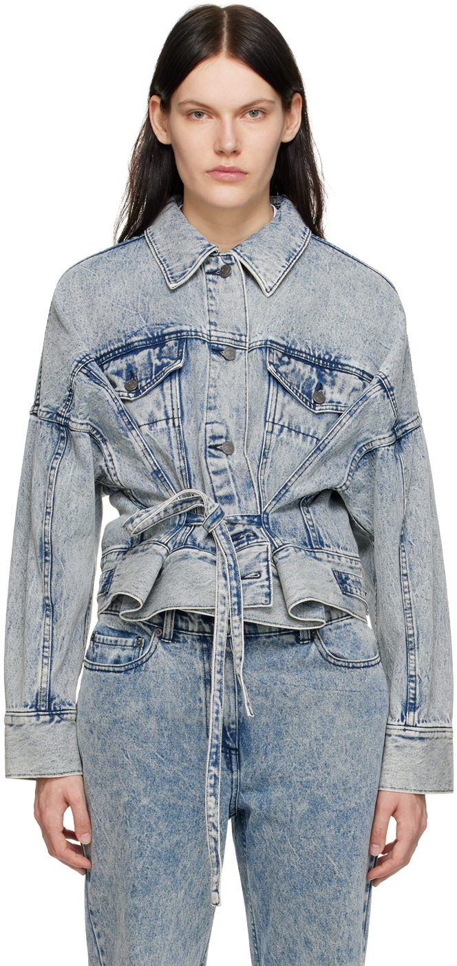 3.1 Phillip Lim Blue Overdyed Denim Jacket 3.1 Phillip Lim