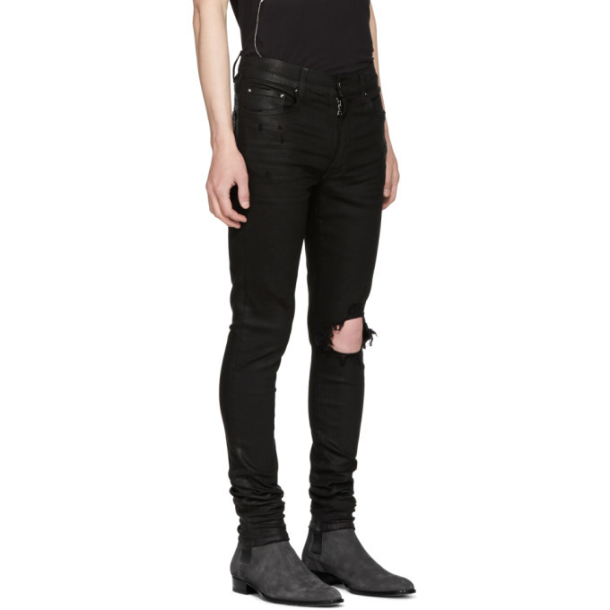 amiri broken jeans black