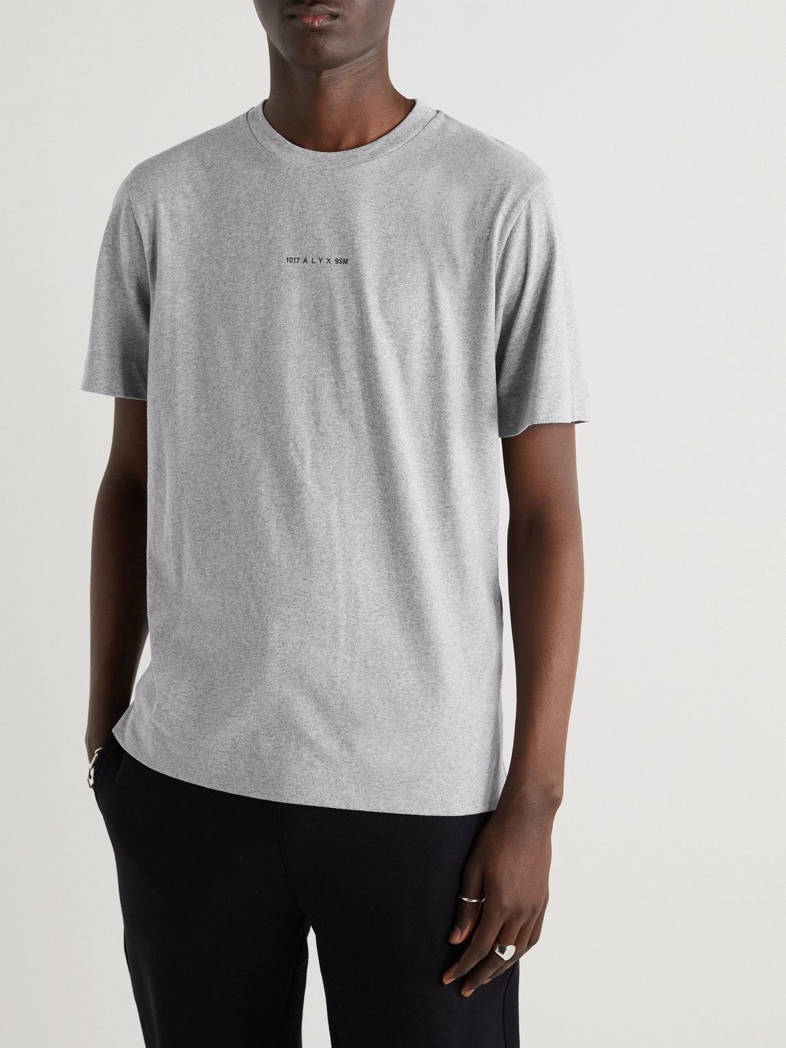 1017 ALYX 9SM - Logo-Print Cotton-Jersey T-Shirt - Gray