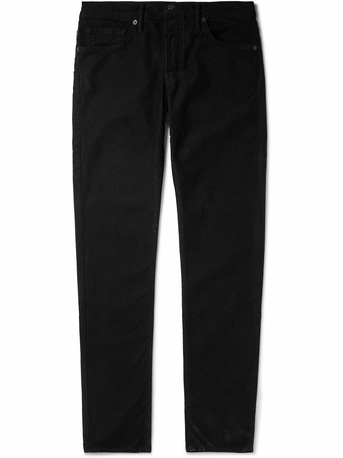 TOM FORD SlimFit CottonBlend Moleskin Trousers Black TOM FORD