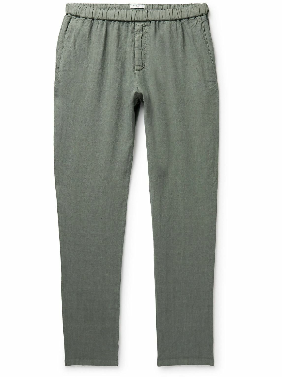 Boglioli StraightLeg Linen Trousers Green Boglioli