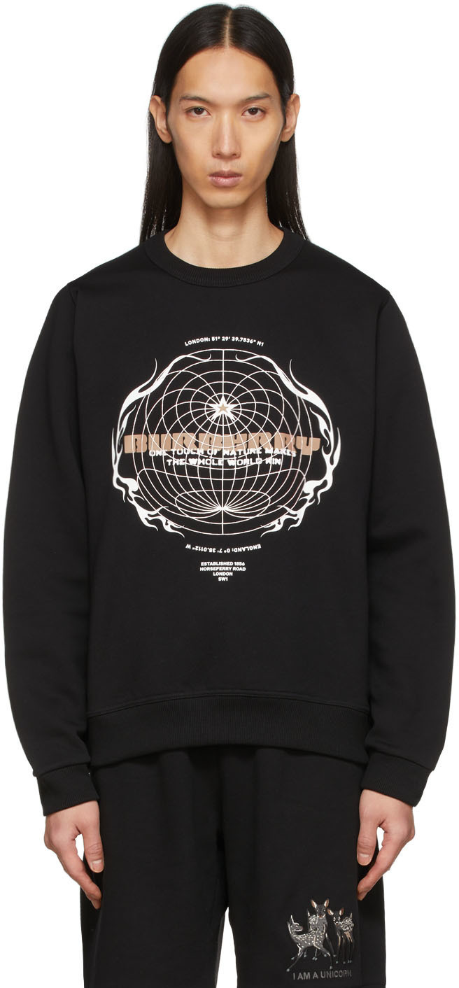Photo: Burberry Black Globe Graphic Sweatshirt