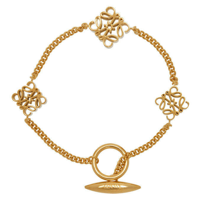 Loewe Gold Anagram Bracelet Loewe