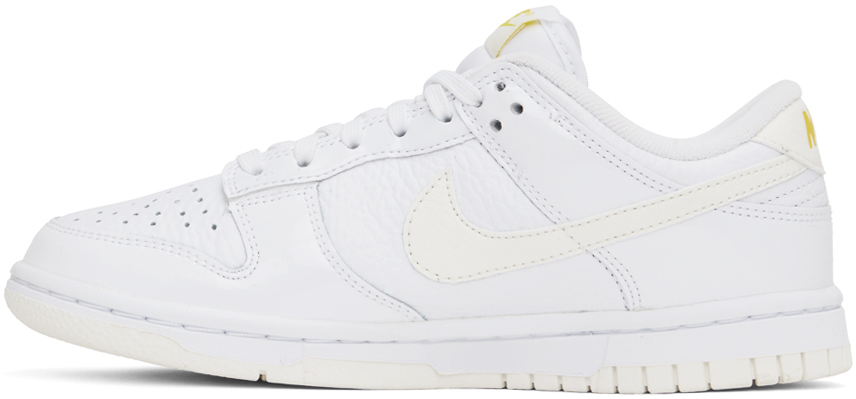 Nike White & Yellow Dunk Low Sneakers Nike