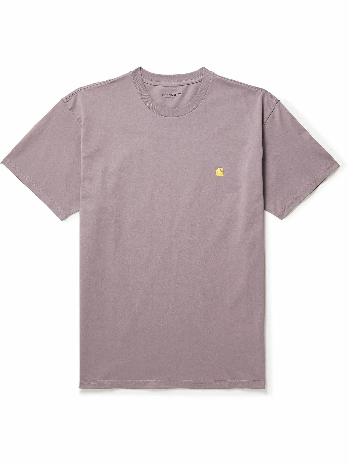 Photo: Carhartt WIP - Chase Logo-Embroidered Cotton-Jersey T-Shirt - Purple